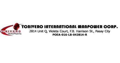 tcnivero agency|TCNIVERO INTERNATIONAL MANPOWER CORP. .